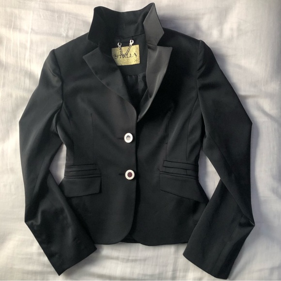 Black Button Up Blazer - Picture 1 of 3